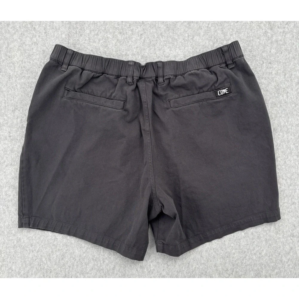 COVE USA Men's Chino Shorts 38W 5L Gray Stretch Cotton Elastic Waist
